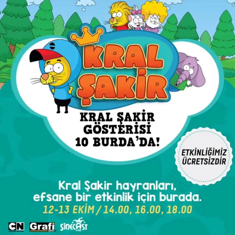 10 Burda Kral Şakir Müzikal Etkinliği!