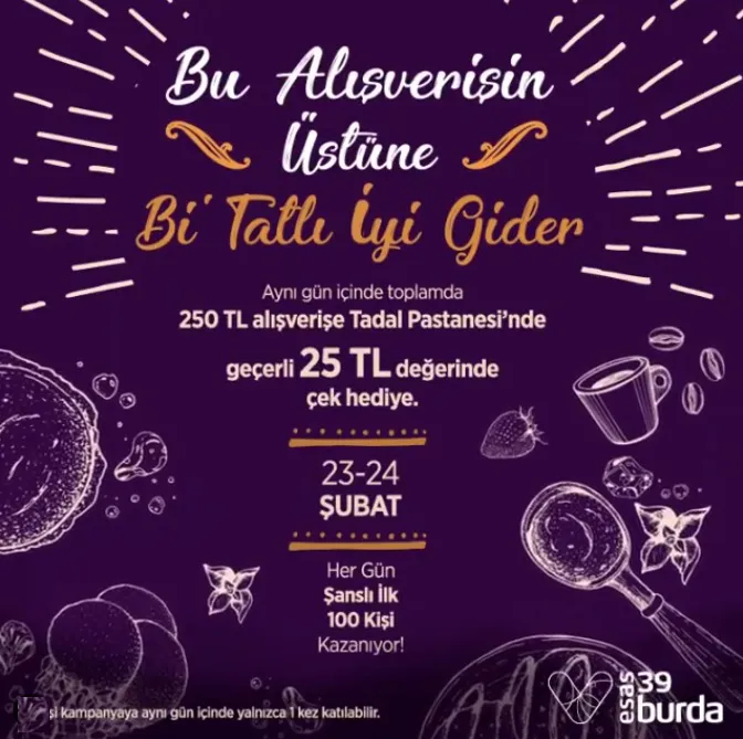 39 Burda'da bol bol alışveriş ve tatlı bu kampanyada!