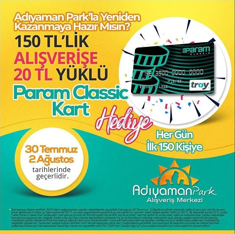 AdıyamanPark 20 TL Hediye Ediyor!