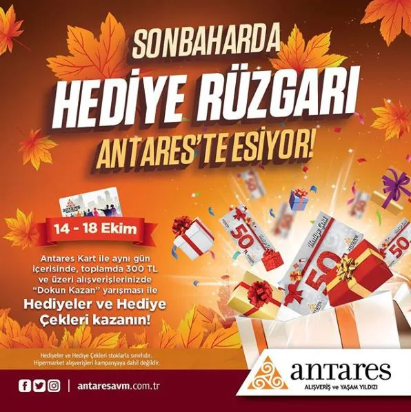 Sonbaharda Hediye Rüzgarı Antares'te Esiyor!