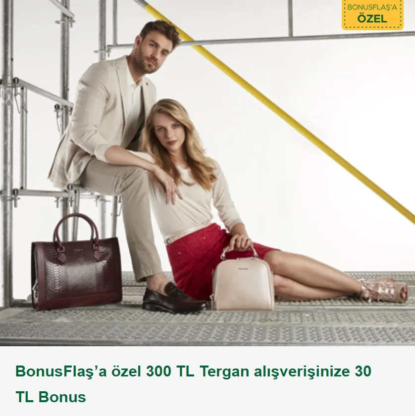 BonusFlaş’a özel Tergan alışverişinize 30 TL Bonus!