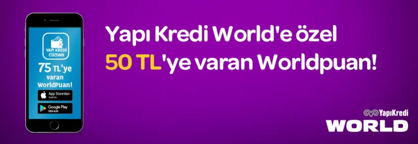 incehesap.com'da 75 TL Worldpuan!