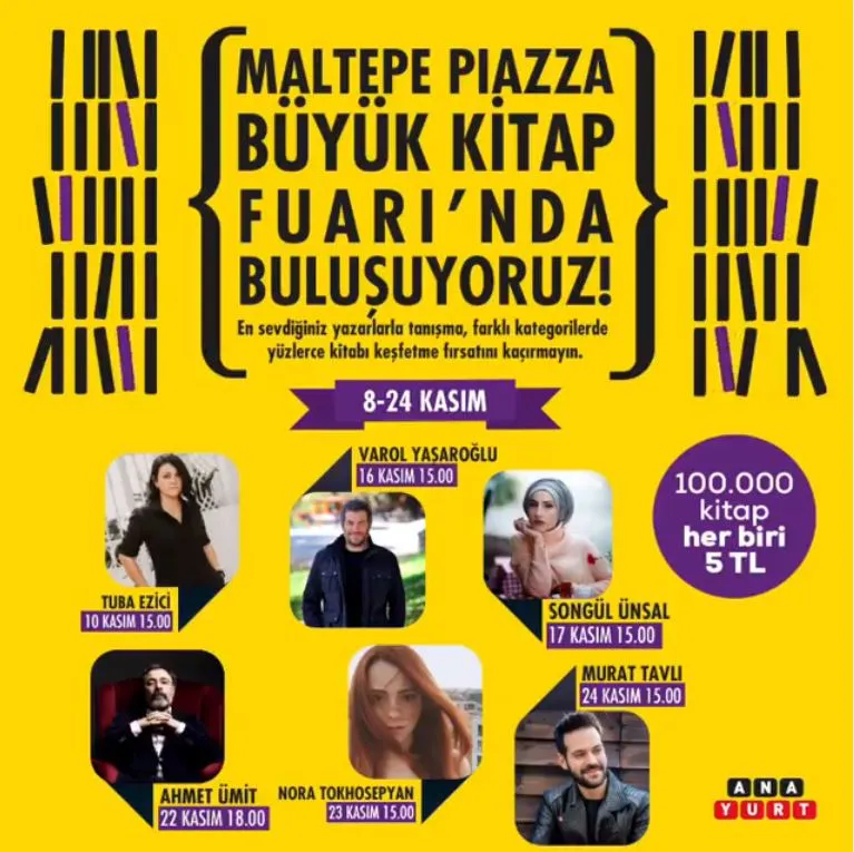 Maltepe Piazza Büyük Kitap Fuarı başlıyor! 