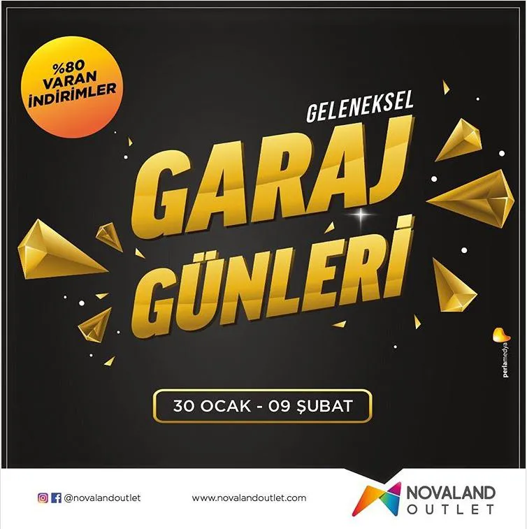 Novaland Outlet Garaj Günleri Fırsatı!