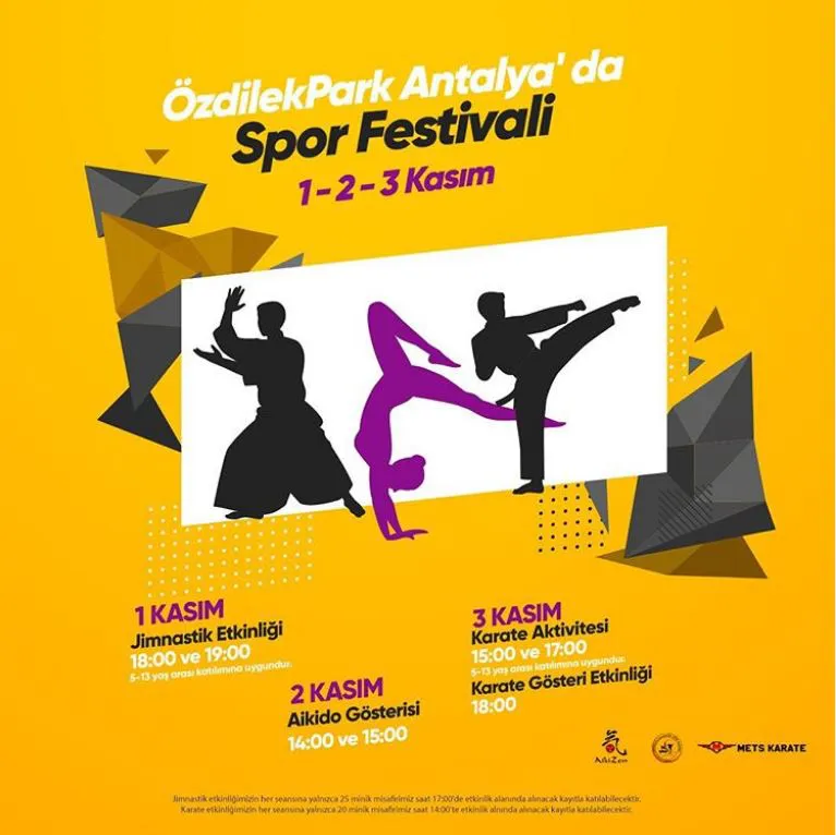 ÖzdilekPark Antalya'da Spor Festivali başlıyor