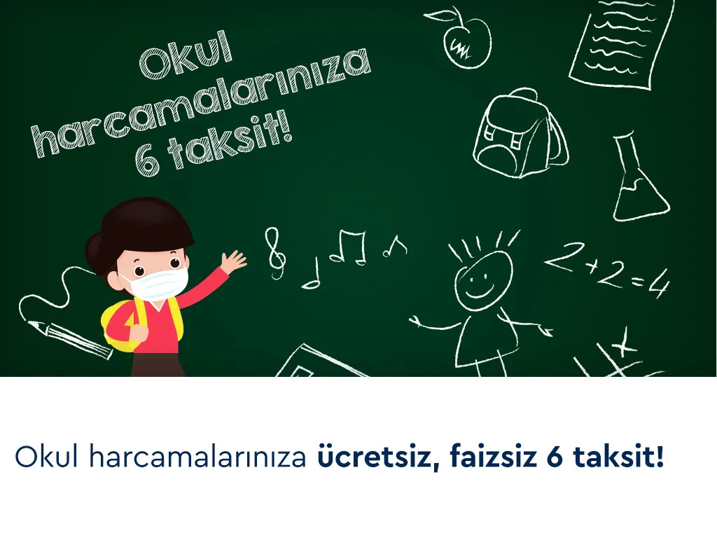 Peşin Okul Harcamalarına Paraf ile 6 Taksit!