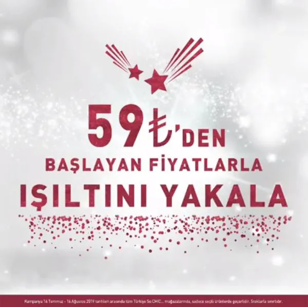 So CHIC'te 59 TL'den Başlayan Fiyatlarla Işıltını Yakala!