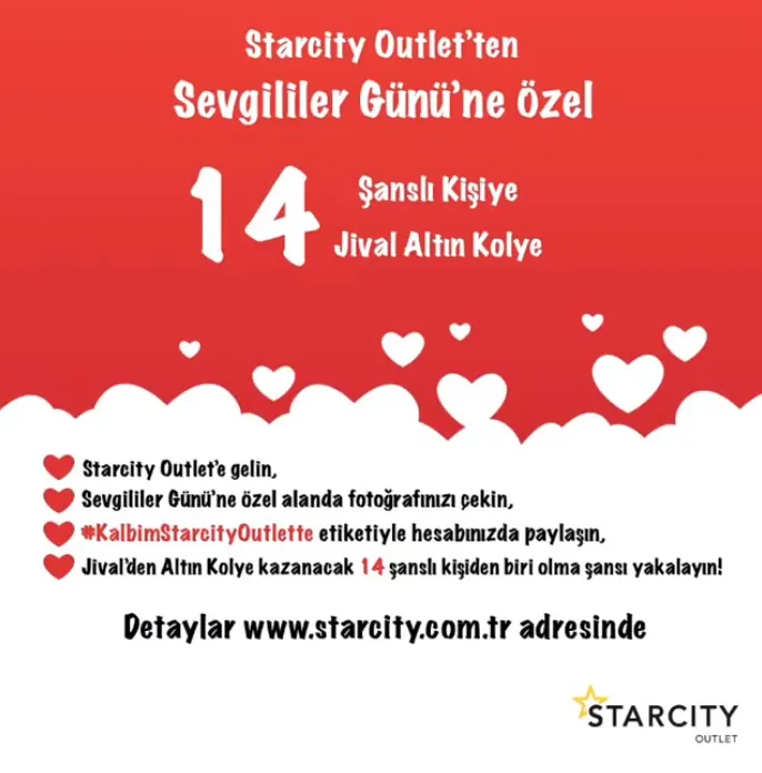 Sevgililer Günü hediyeniz Starcity Outlet’ten!