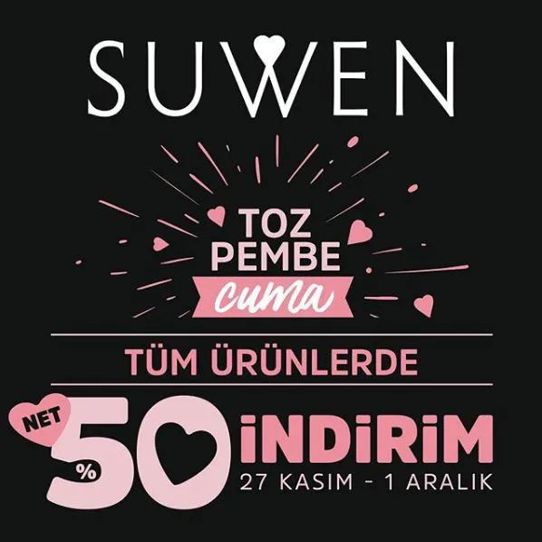 Suwen Toz Pembe Cuma İndirimleri!