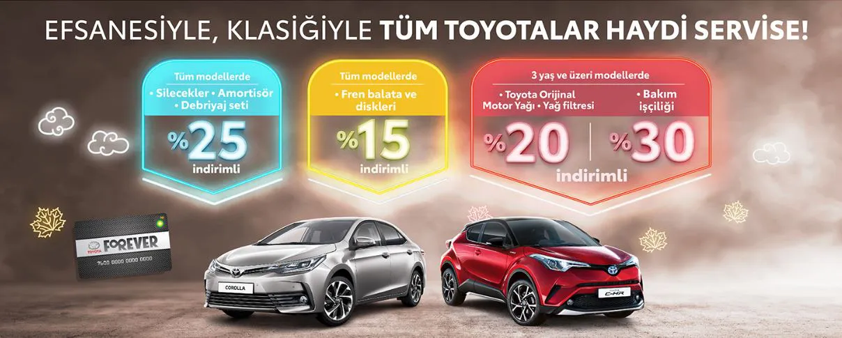 Efsanesiyle, klasiğiyle tüm Toyotalar haydi servise!