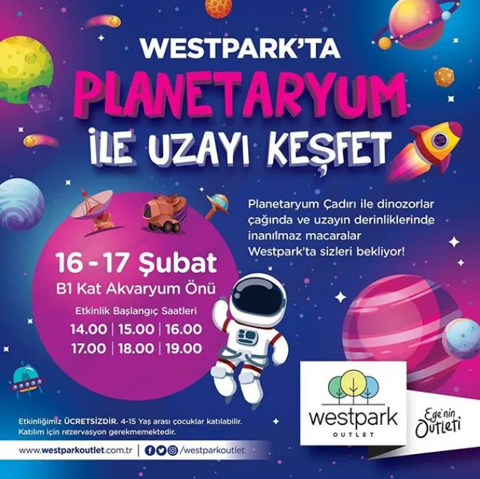 Westpark'ta Planetaryum ile Uzayı Keşfet