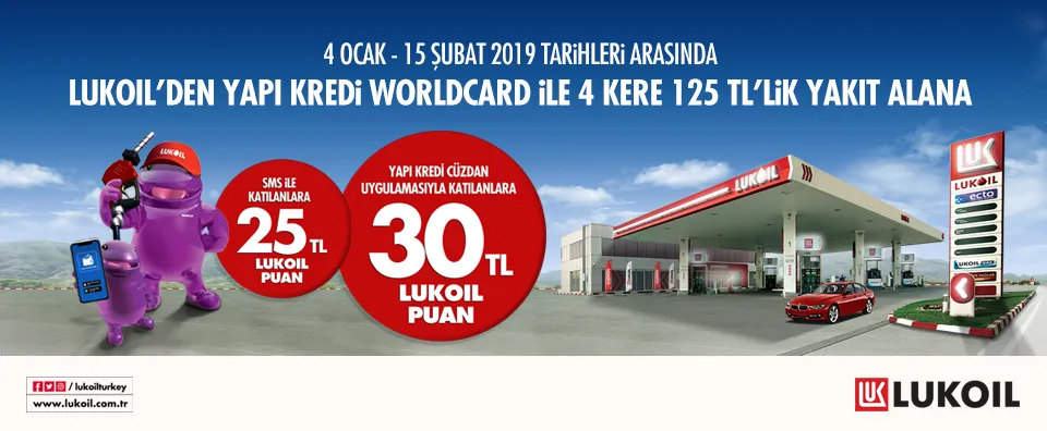 WorldCard ile 30 TL Lukoil Puan!